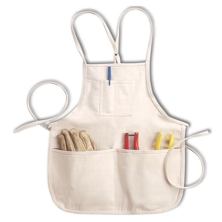 CLC 4 Pocket Loop Neck Bib Apron