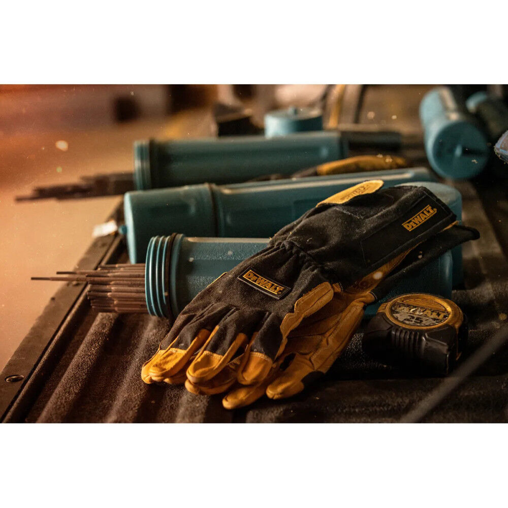 DEWALT Welding Gloves Small Black/Yellow Premium Leather TIG, large image number 6