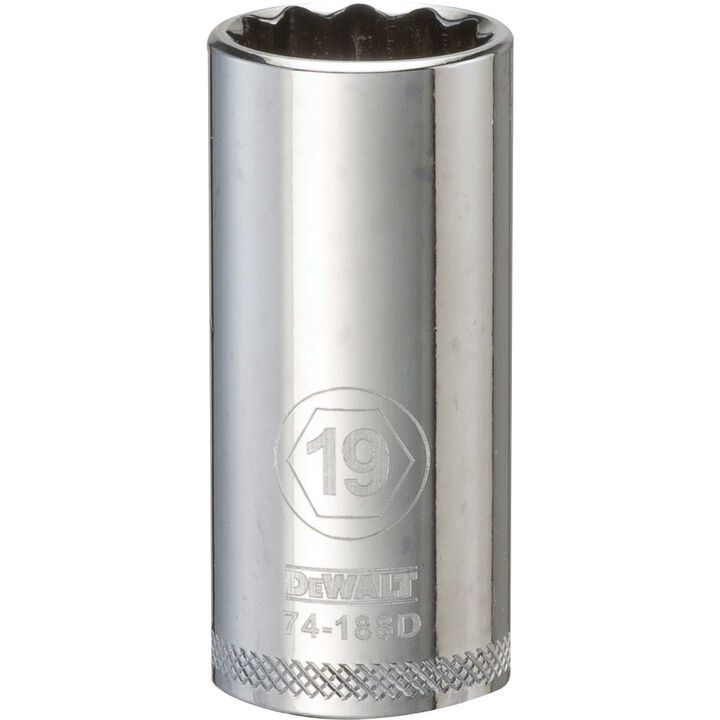 DEWALT Socket 12 Point 3/8in Drive Deep 19MM