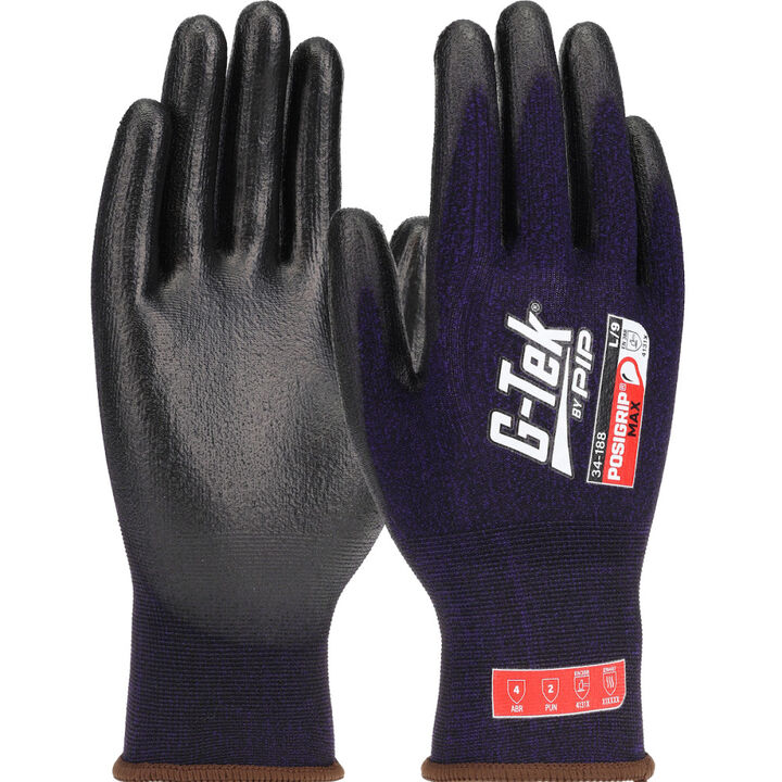 Protective Industrial Products G-Tek PosiGrip MAX Purple Black Gloves 3X