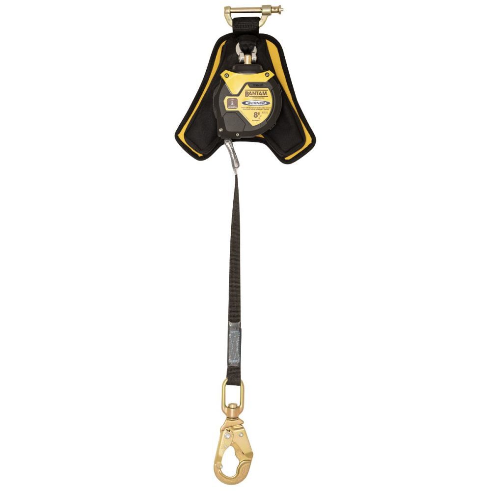 Werner 8 Ft. Single Leg Self Retracting Lifeline with Steel Swivel Snap Hook, large image number 4