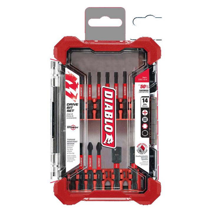 Diablo Tools Screwdriving Bit Set 14pc