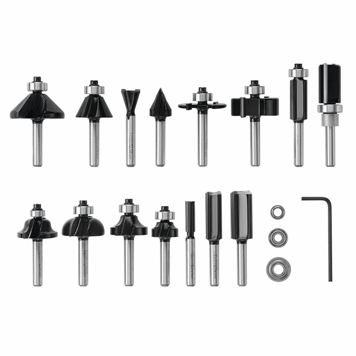 Bosch Carbide Tipped Wood Router Bit Set 15pc