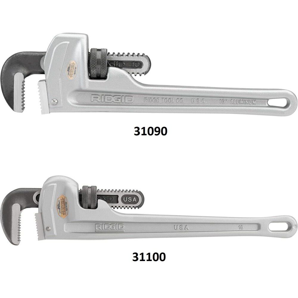 Ridgid 10 Inch and 18 Inch Aluminum Pipe Wrench Bundle, large image number 2