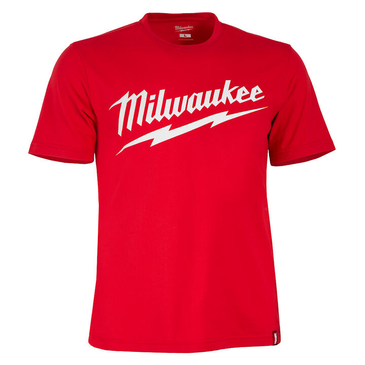 Milwaukee Logo Heavy Duty T Shirt Short Sleeve Red Medium, large image number 8