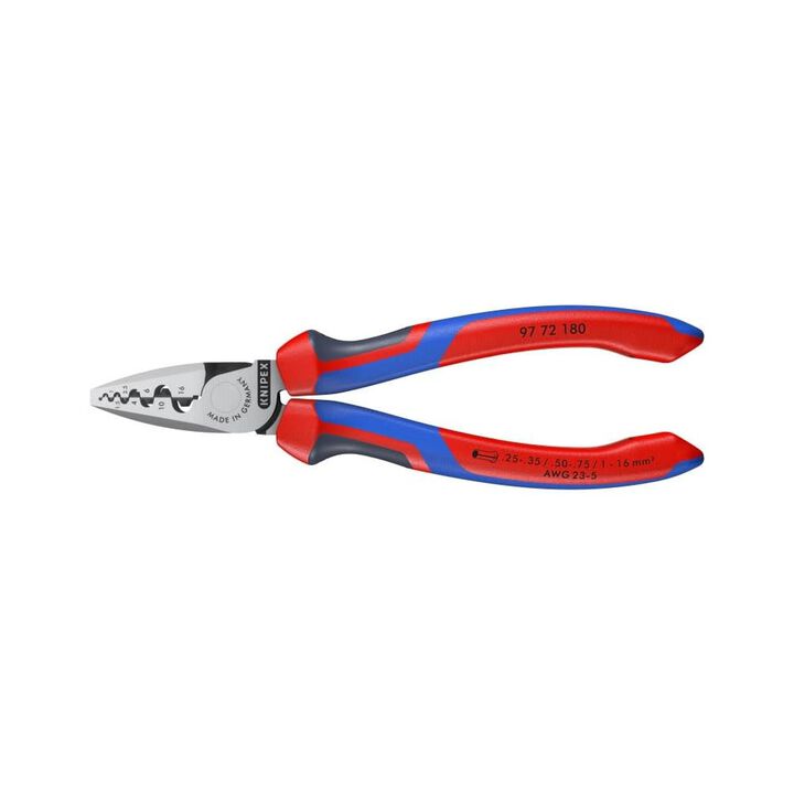 Knipex 7-1/4 Inch Steel Crimping Plier for Wire Ferrules