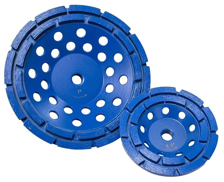 Diamond Products Star Blue 7 Inch Double Row Segmented Diamond Cup Grinder for Concrete