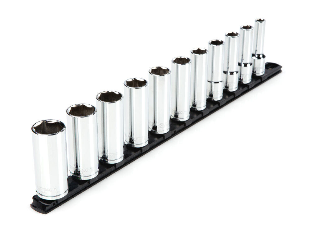 Tekton 1/2 Inch Deep 6 Point Socket Set, 11 Piece (3/8-1 Inch), large image number 1