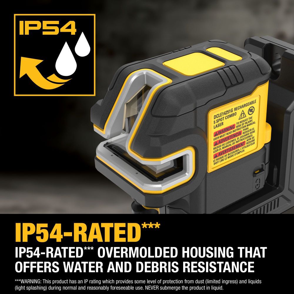 DEWALT USB Rechargeable Green 5 Spot and Cross Line Laser Kit, large image number 11