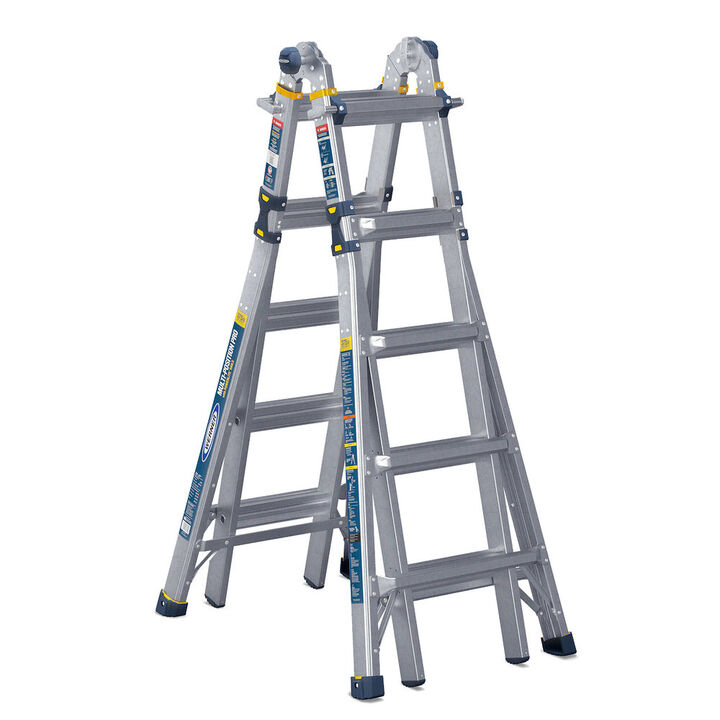 Werner 375 Lbs 22 Ft. Reach Height Aluminum Multi-Position Ladder, large image number 0