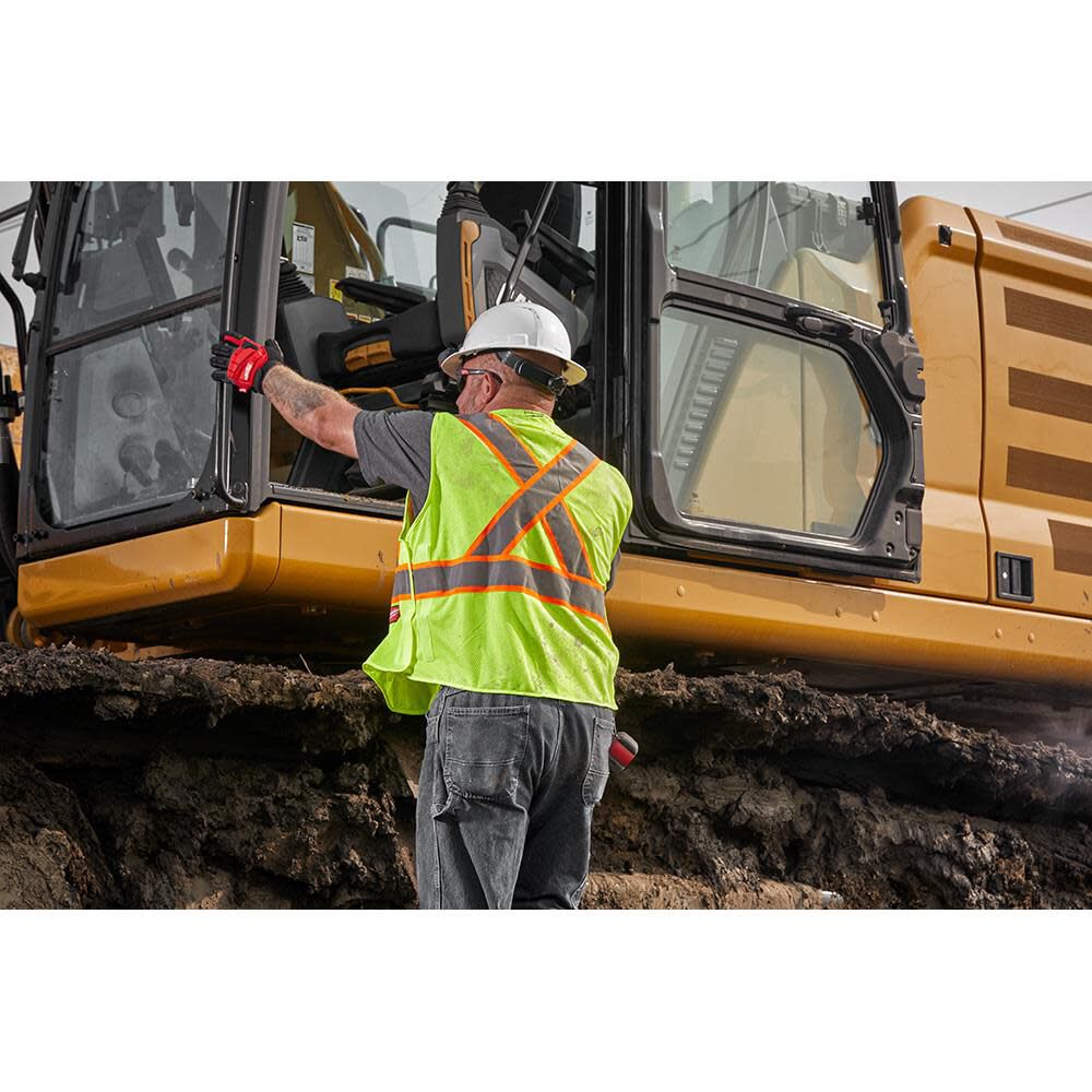 Milwaukee Class 2 Breakaway High Visibility Mesh Safety Vest, large image number 4