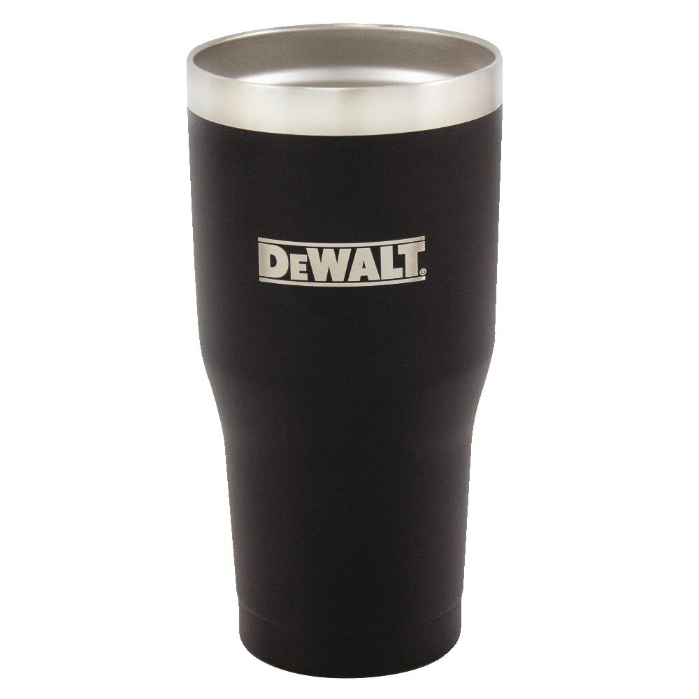 DEWALT 30oz Black Powder Coated Tumbler with logo, large image number 1