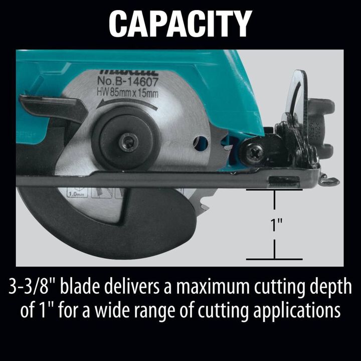 Makita 12V max CXT Lithium-Ion 3-3/8 in. Cordless Circular Saw Kit, large image number 9