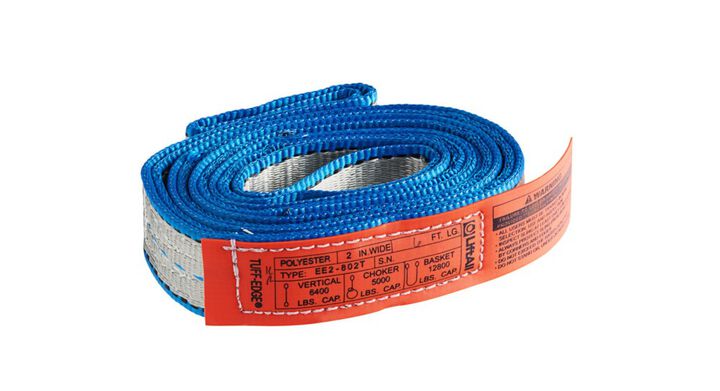 Lift-All 2 Inch x 6 Ft 2-Ply Eye & Eye Tuff-Edge III Poly Web Sling
