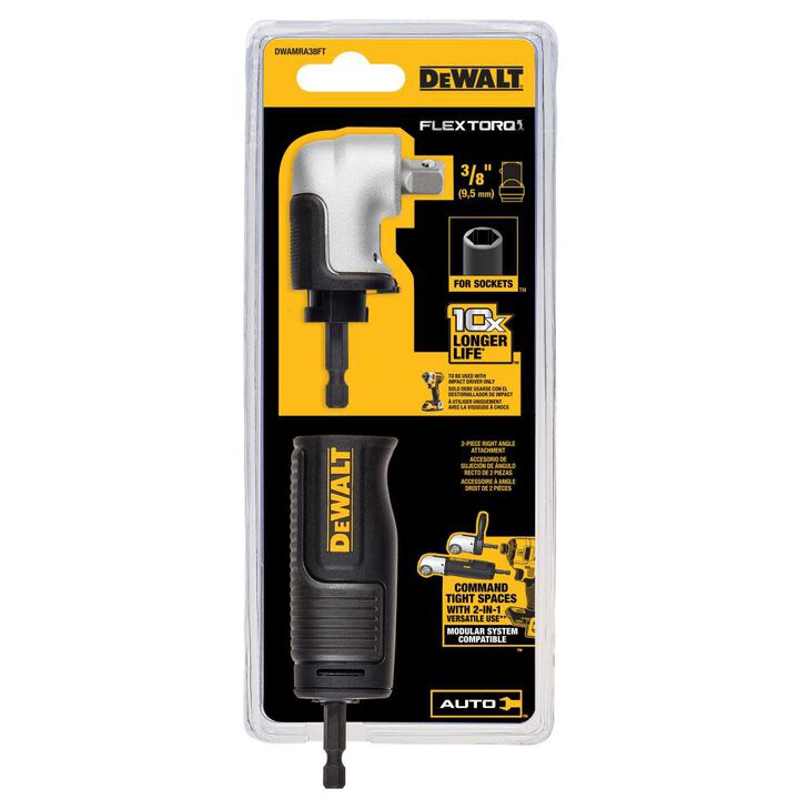 DEWALT FLEXTORQ 3/8in Square Drive Modular Right Angle Attachment