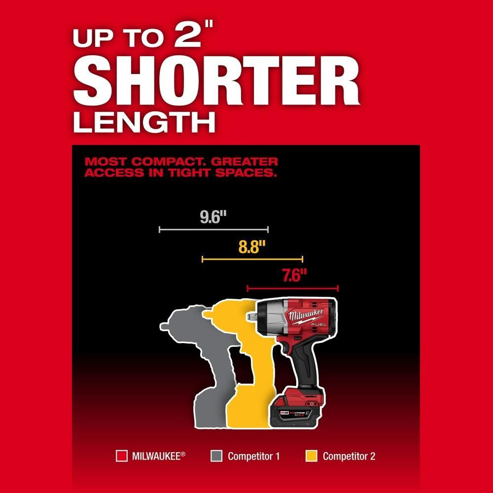Milwaukee M18 FUEL 1/2 in High Torque Impact Wrench with Friction Ring Kit, large image number 6