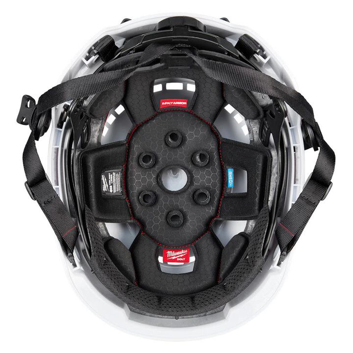 Milwaukee BOLT Black Vented Safety Helmet with IMPACT ARMOR Liner Type 2 Class C & USB Cooling Fan Bundle, large image number 11
