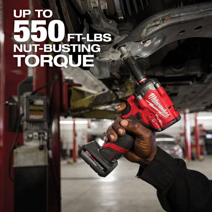 Milwaukee Stubby 3/8 In. Impact Wrench, 4 & 2Ah Battery Starter Kit Bundle, large image number 12
