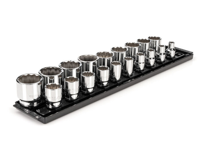 Tekton 1/2 Inch 12 Point Socket Set, 19 Pieces (3/8 - 1-1/2 Inch), large image number 1