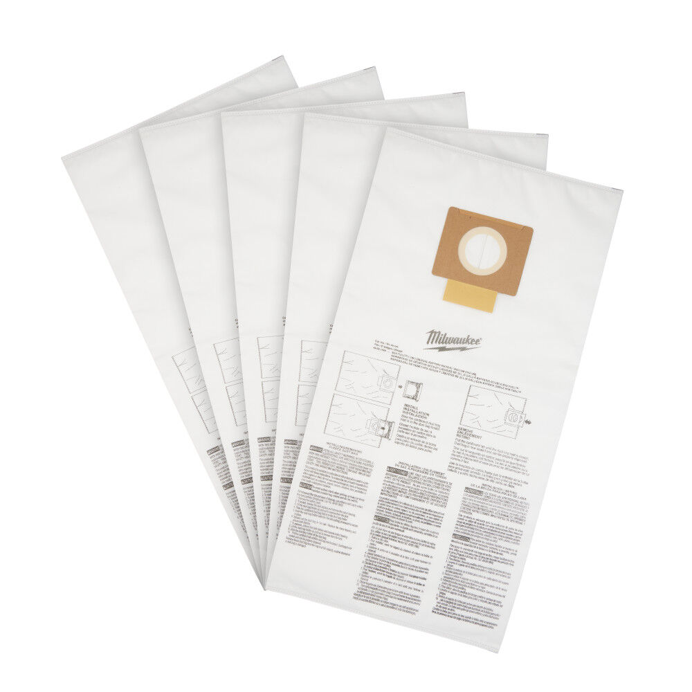 Milwaukee Fleece Dust Bags 9 Gallon 5pk, large image number 1
