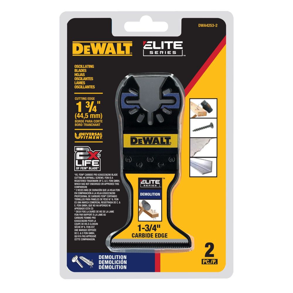 DEWALT ELITE SERIES Oscillating 1-3/8 Inch Carbide Demo Blade 2 Pieces, large image number 5