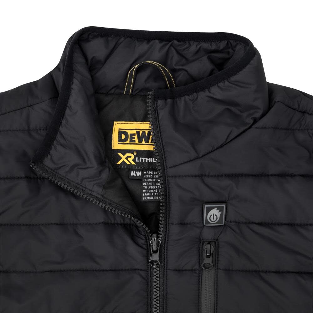 DEWALT Mens Heated Puffer Vest, Black, XL, large image number 4