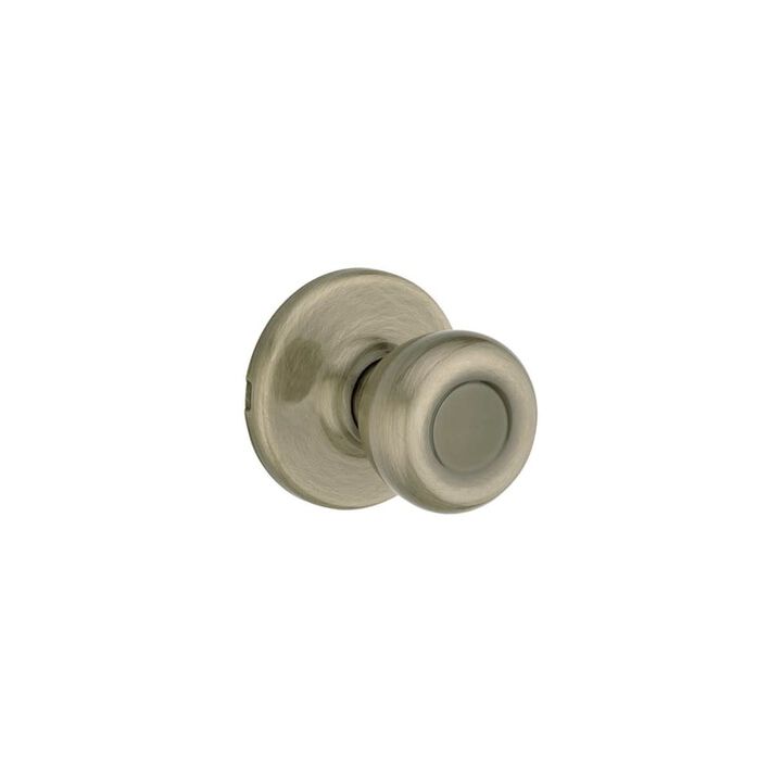 Kwikset Tylo Door Knob Antique Brass Hall & Closet Passage Round