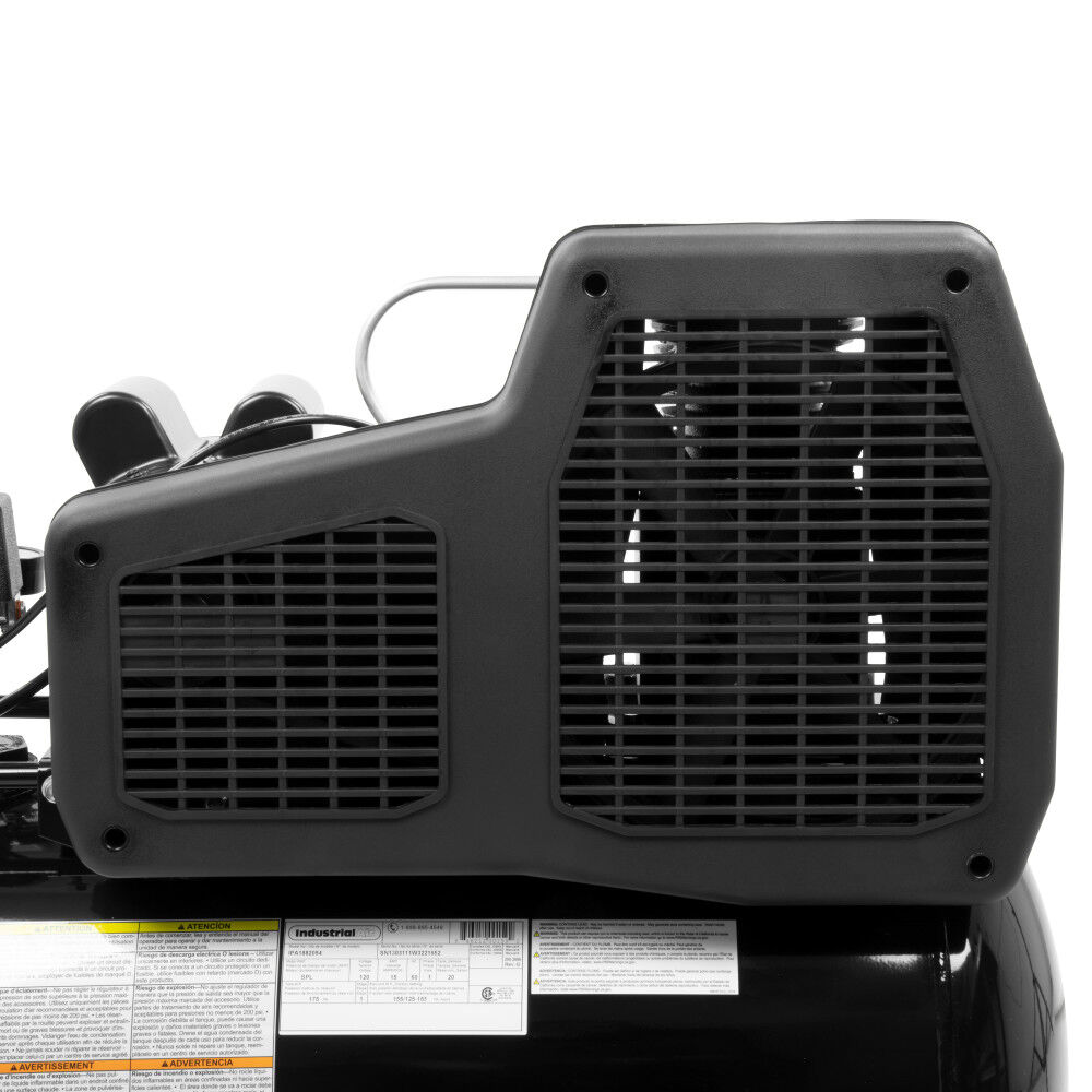 Industrial Air Compressor 1.9 HP Horizontal In Line Cast Iron Pump 20 Gallon, large image number 5
