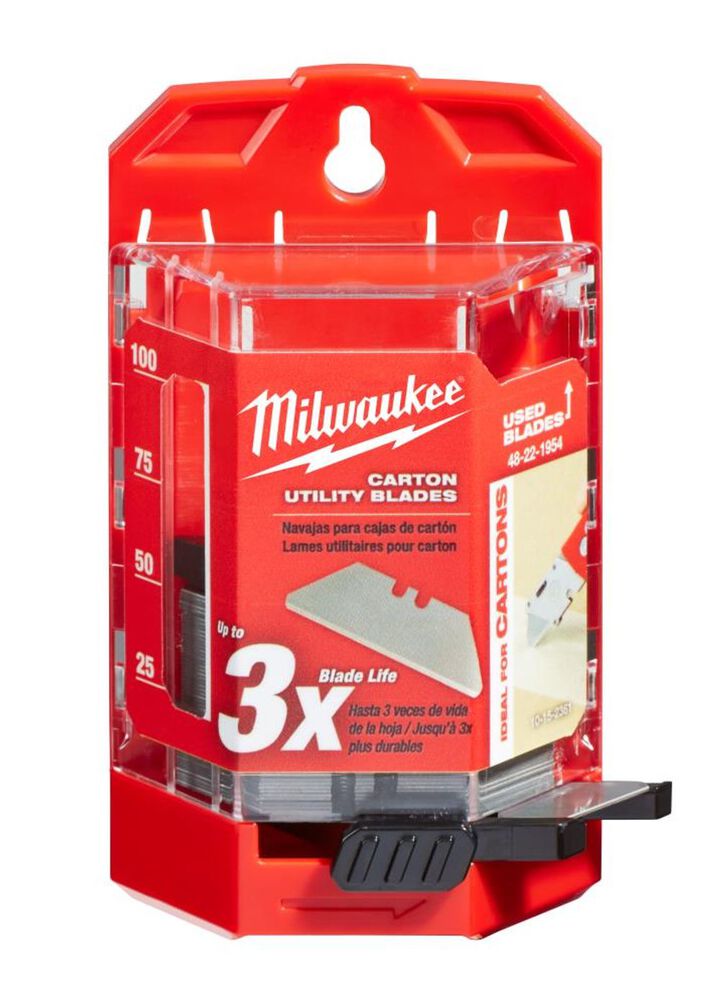 Milwaukee 50-Piece Carton Utility Knife Blades with Dispenser, large image number 3