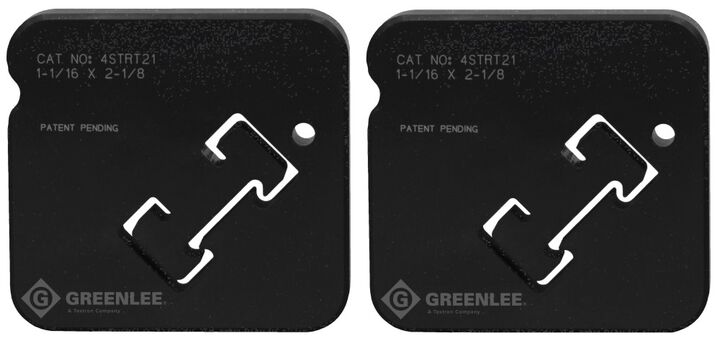 Greenlee 1-1/16 Inch x 2-1/8 Inch Strut Dies 2 Pieces