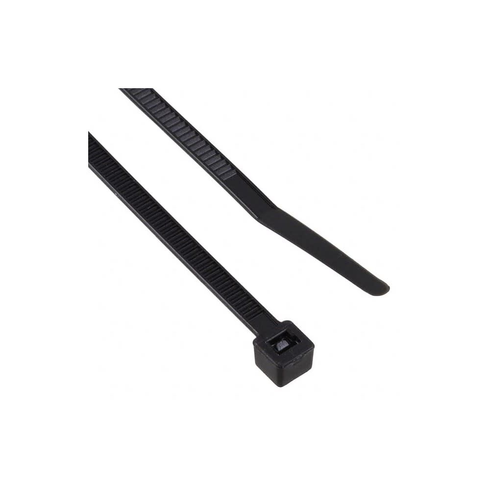HellermannTyton PA66 Black 30 Lbs Tensile 6 in Long UL Rated Cable Tie 100qty, large image number 2
