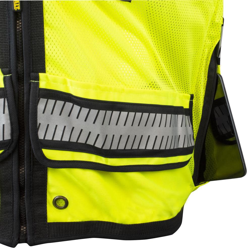 DEWALT Class 2 Heavy Duty Surveyor Vest, Hi-Vis, Large, large image number 8