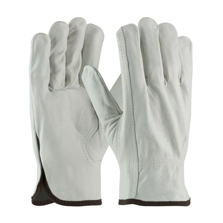 Protective Industrial Products Top Grain Cowhide Leather Drivers Regular Grade Keystone Thumb XXL 12 Pairs