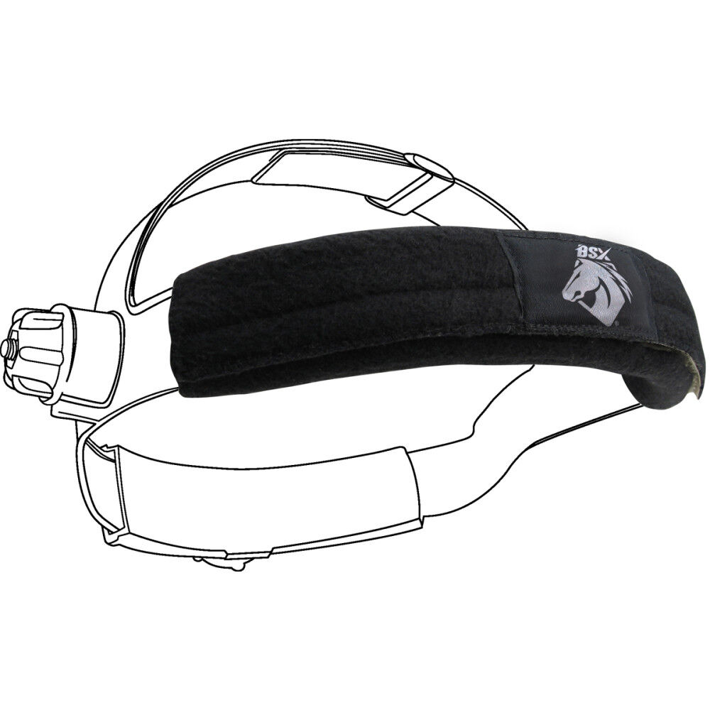 Black Stallion Helmet Sweatband Black Cotton One Size Fit All, large image number 1