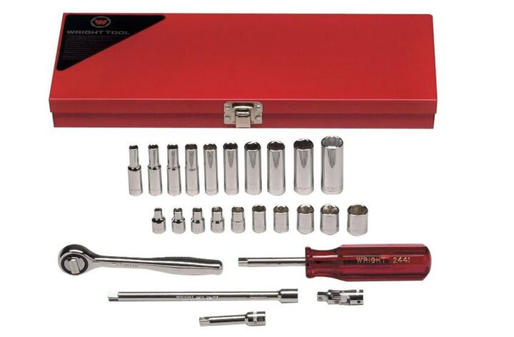 Wright Tool 1/4 In. Drive 23 pc. 6 pt Standard & Deep Socket Set