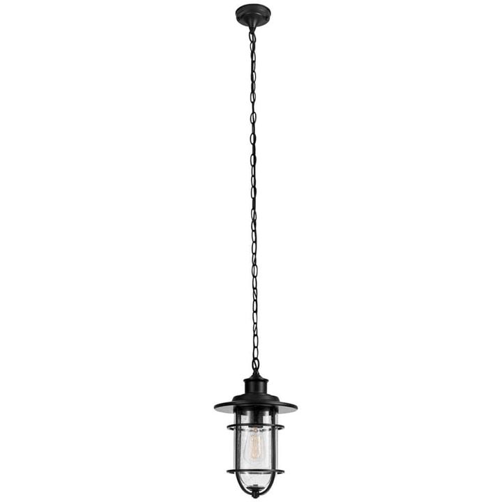 Globe Electric Vintage Turner Pendant Light Matte Black 1 Light