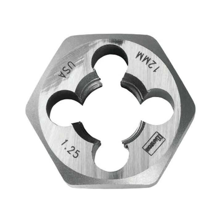 Irwin Hanson 12 mm x 1.75 Inch High Carbon Steel Hexagon Metric Die, large image number 1