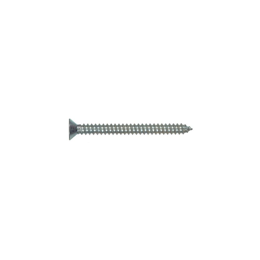 Hillman #14 x 2in Zinc Flat Head Phillips Sheet Metal Screw 100pk, large image number 2