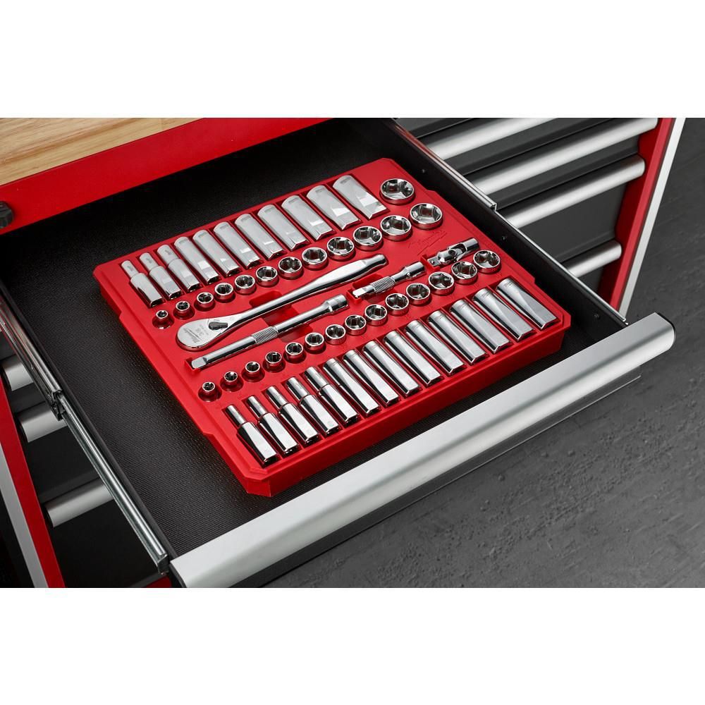 Milwaukee 3/8 in. Drive 56 pc. Ratchet & Socket Set - SAE & Metric, large image number 7