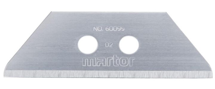 Martor USA Stainless Steel Deep Edged Blunt Tip Trapezoid Blade, 100 Pieces, large image number 1