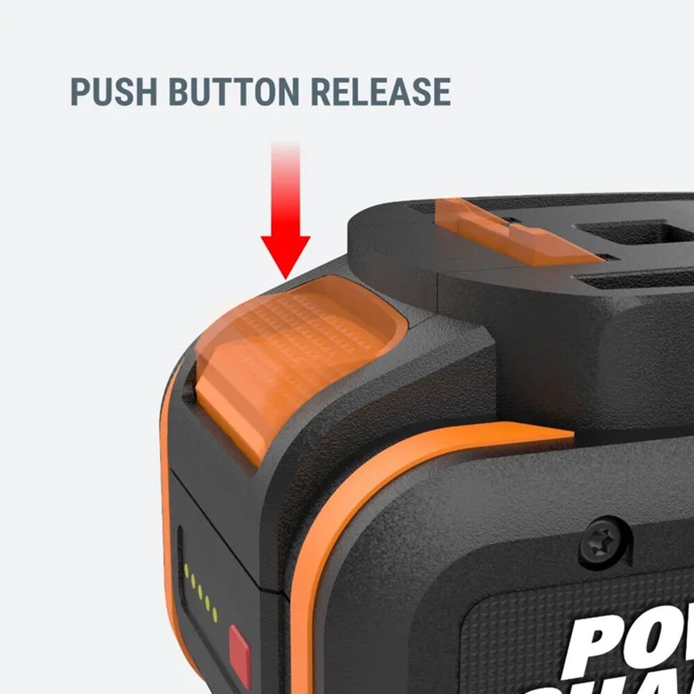Worx PowerShare Pro 20V 4Ah Lithium Ion Power Tool Battery Pack with Fuel Indicator, large image number 5