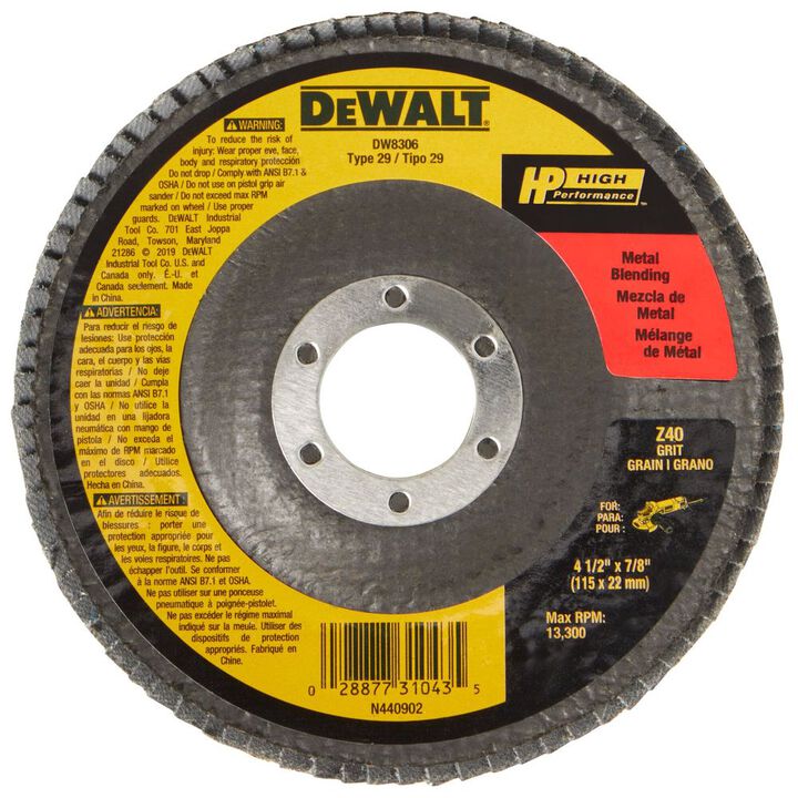 DEWALT 4-Pack Zirconia 4.5-in Grinding Wheel, large image number 1