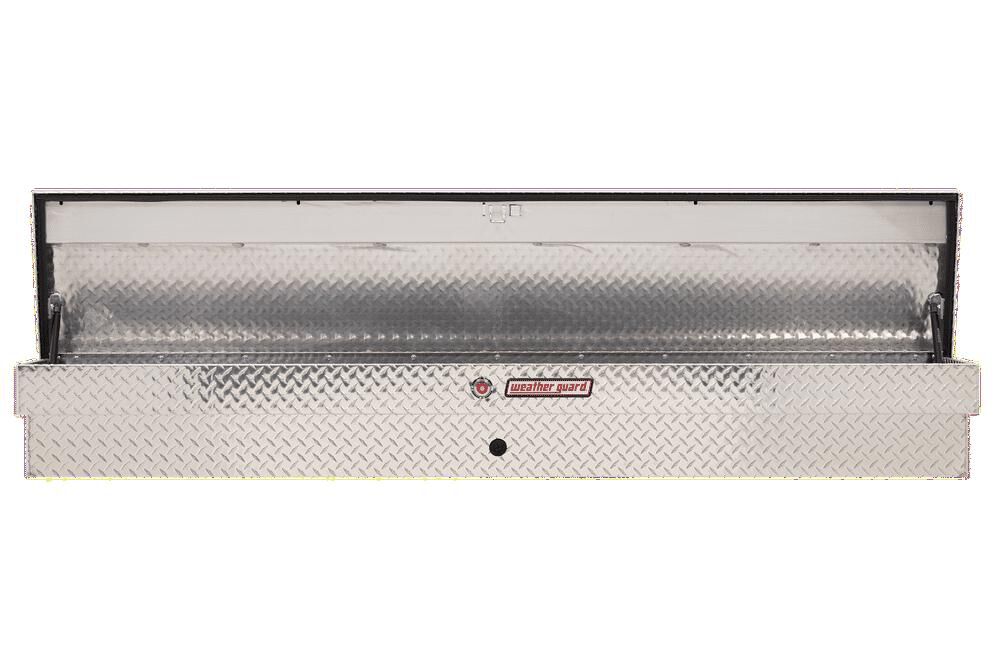 Weather Guard 87in Lo-Side Truck Tool Box Aluminum Clear, large image number 2