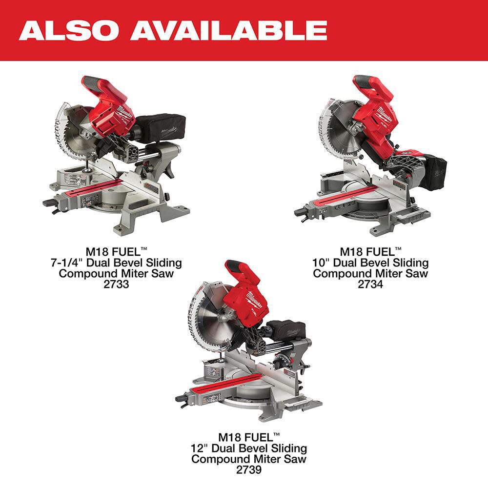 Milwaukee M18 FUEL 12inch Dual Bevel Sliding Compound Miter Saw (Bare Tool), large image number 12