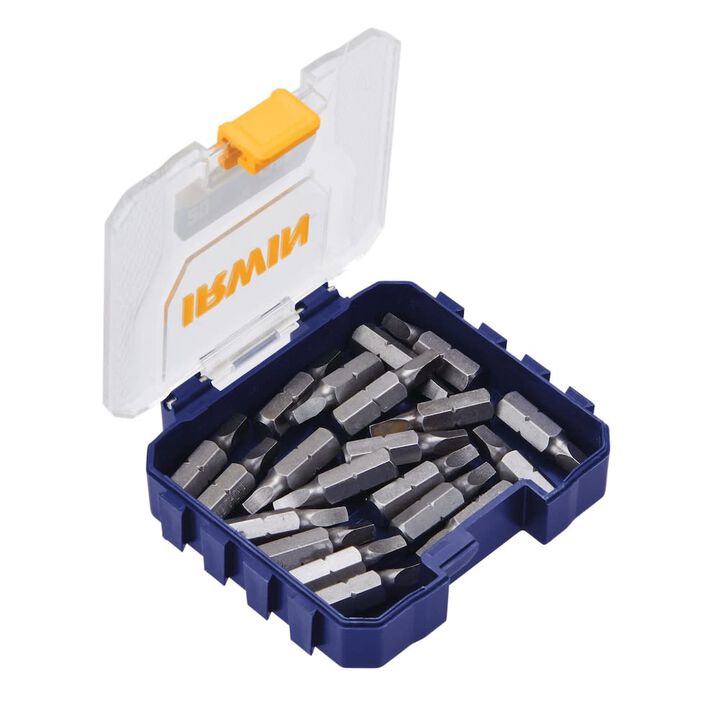 Irwin #2 x 1 Inch Zinc Plated Steel Impact Insert Bit Set, 20 Pieces