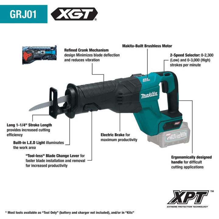 Makita 40V max XGT Brushless Cordless 5-Piece Combo Kit (4.0Ah), large image number 11