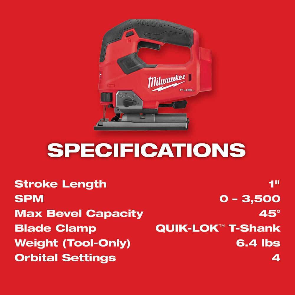 Milwaukee M18 Fuel 2-Tool Combo Kit and Top Handle Jig Saw, large image number 16