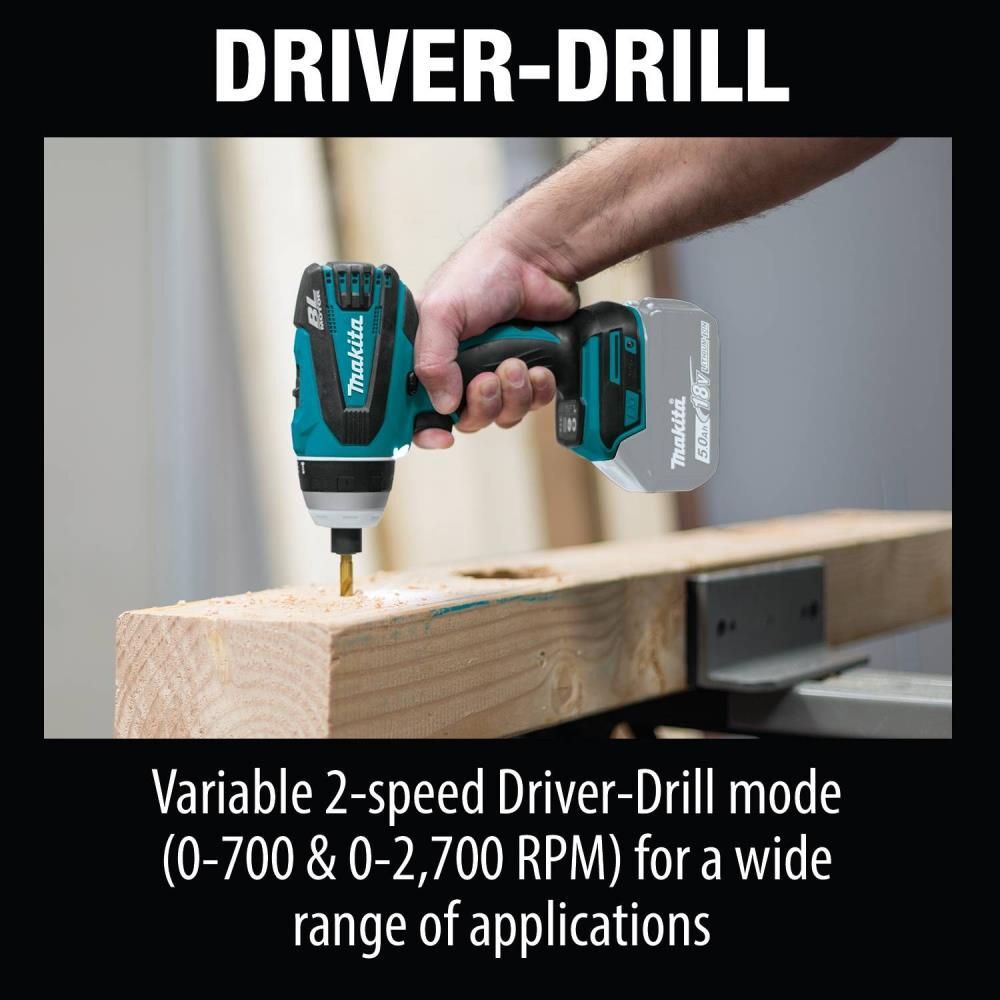 Makita 18V LXT Hybrid Impact Hammer Driver Drill (Bare Tool), large image number 6