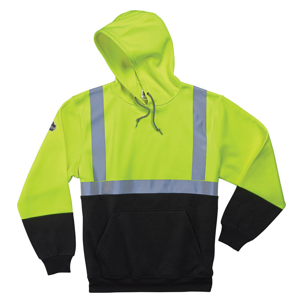 Ergodyne Class 2 Hooded Sweatshirt Black Bottom, Large, large image number 1