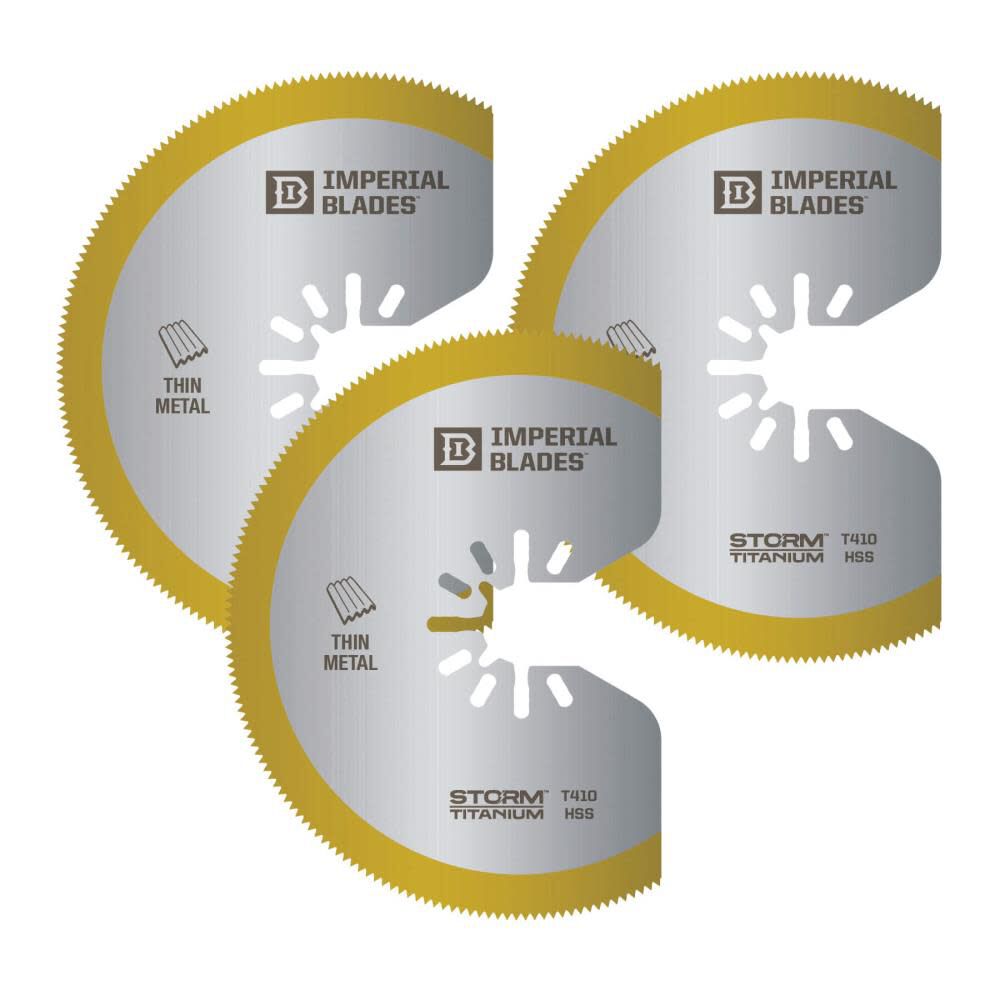 Imperial Blades One Fit 3-1/8in Storm Titanium Thin Metal Segment Blade 3PC, large image number 1